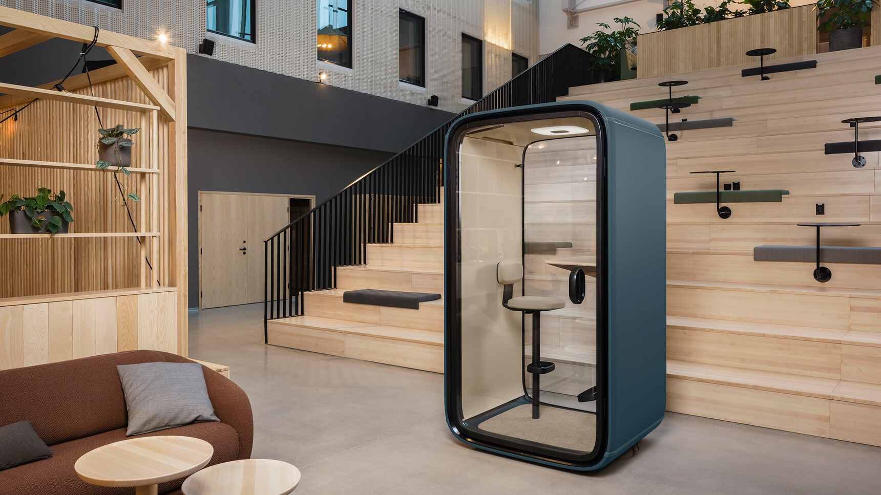 Framery One Meeting Pod In Black Finish In Office Setting