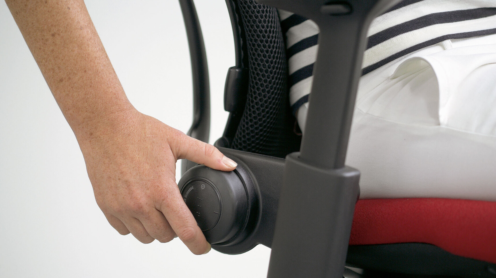 Steelcase Leap V2 Office Chair With Headrest Showing Adjustments Detail Image