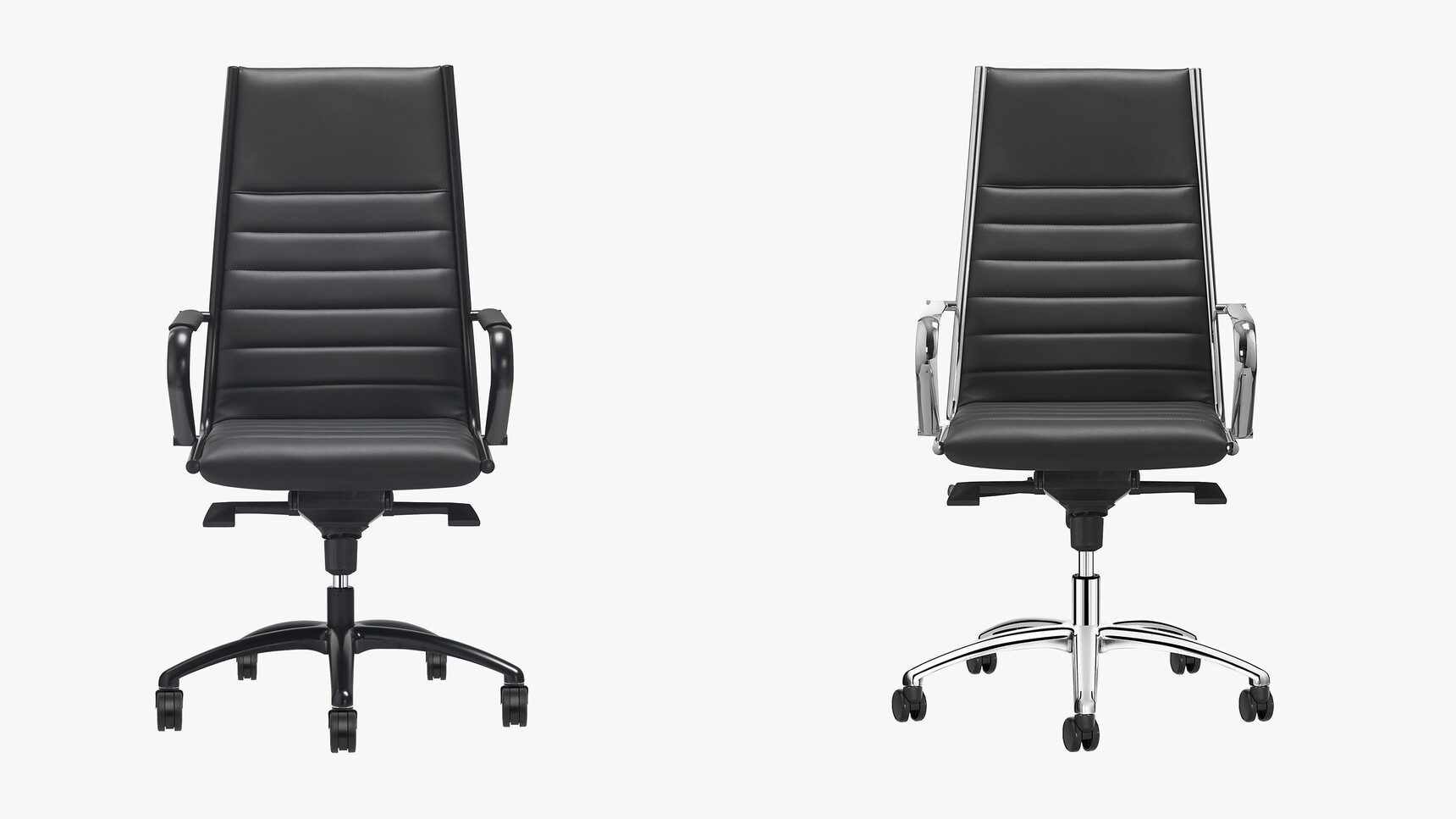 Sitland Classic High Back Office Chair Showing The Two Variants On White Background