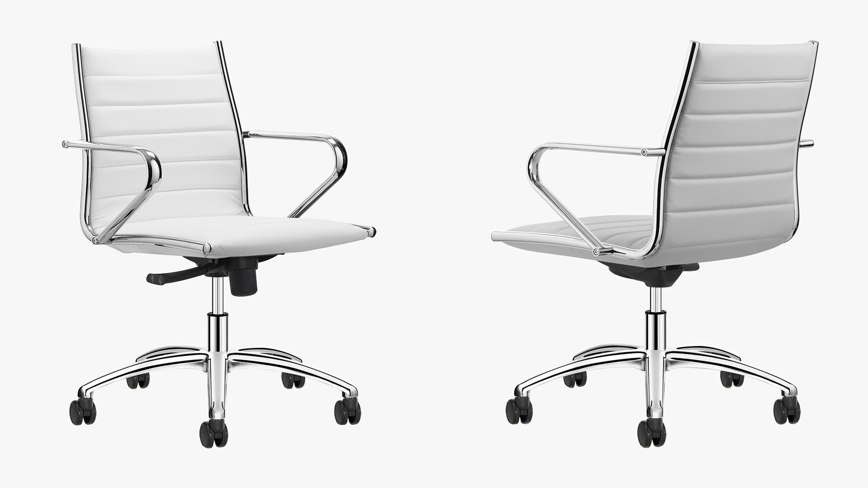 Sitland Classic Low Back Office Chair On Castors With White Background