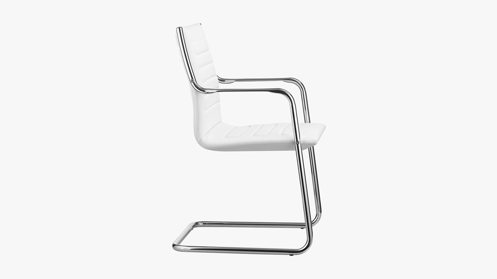 Sitland Classic+ Low Back Office Chair With Sled Base And White Upholstery Family Image On White Background