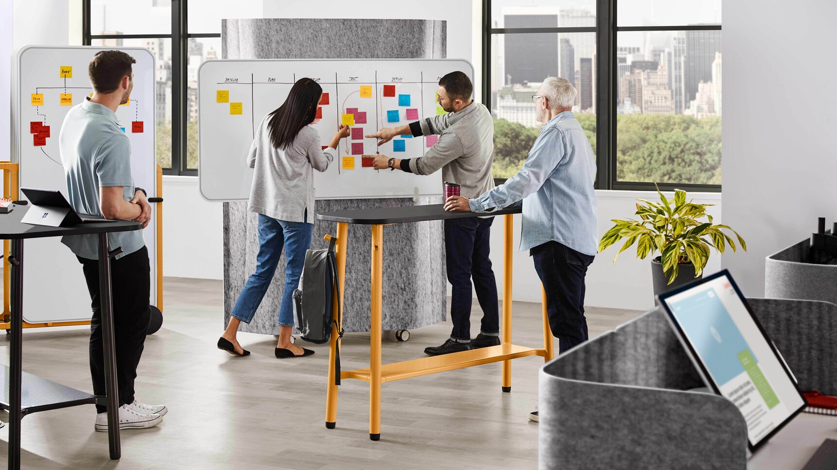 Steelcase Flex Whiteboard Solutions On Acoustic Boundary's With Flex Tables In Use Family Image
