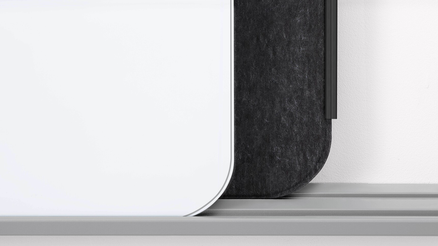 Steelcase Flex Whiteboard Solutions On Acoustic Screen With Wall Rail Detail Image