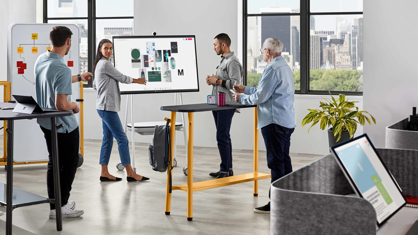 Steelcase Flex Whiteboard Solutions With Flex Tables In Collaborative Area