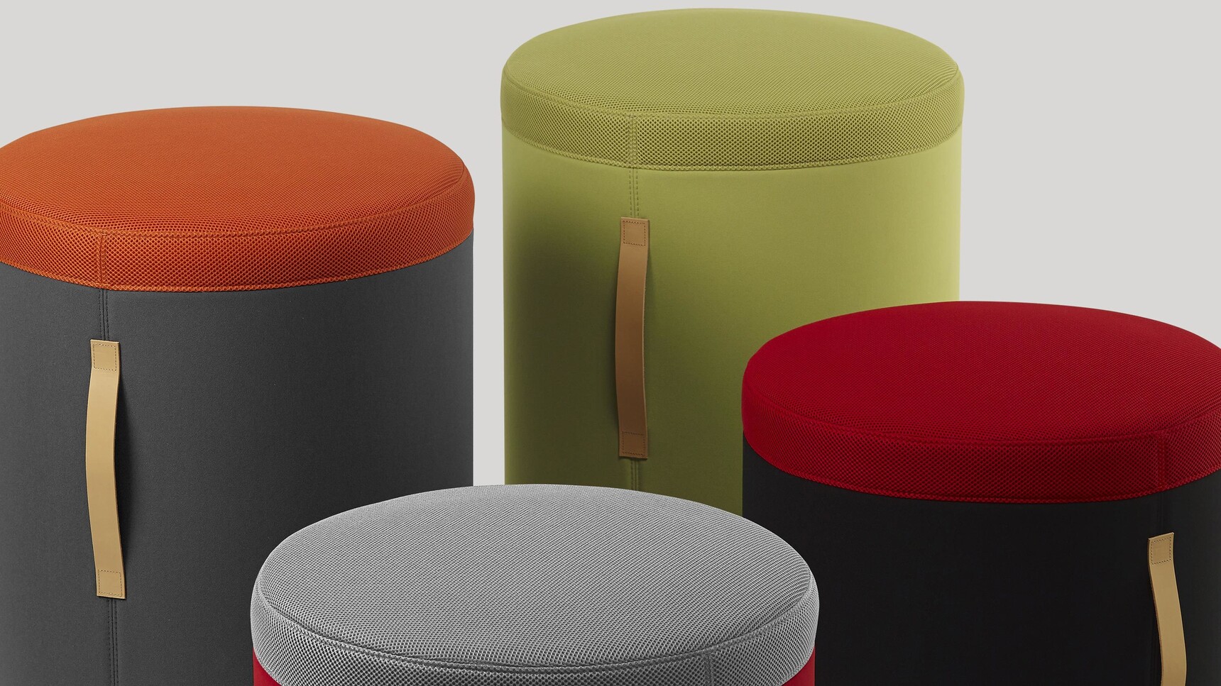 Sitland Dodo Pouffe Detail Image Showing Three Heights