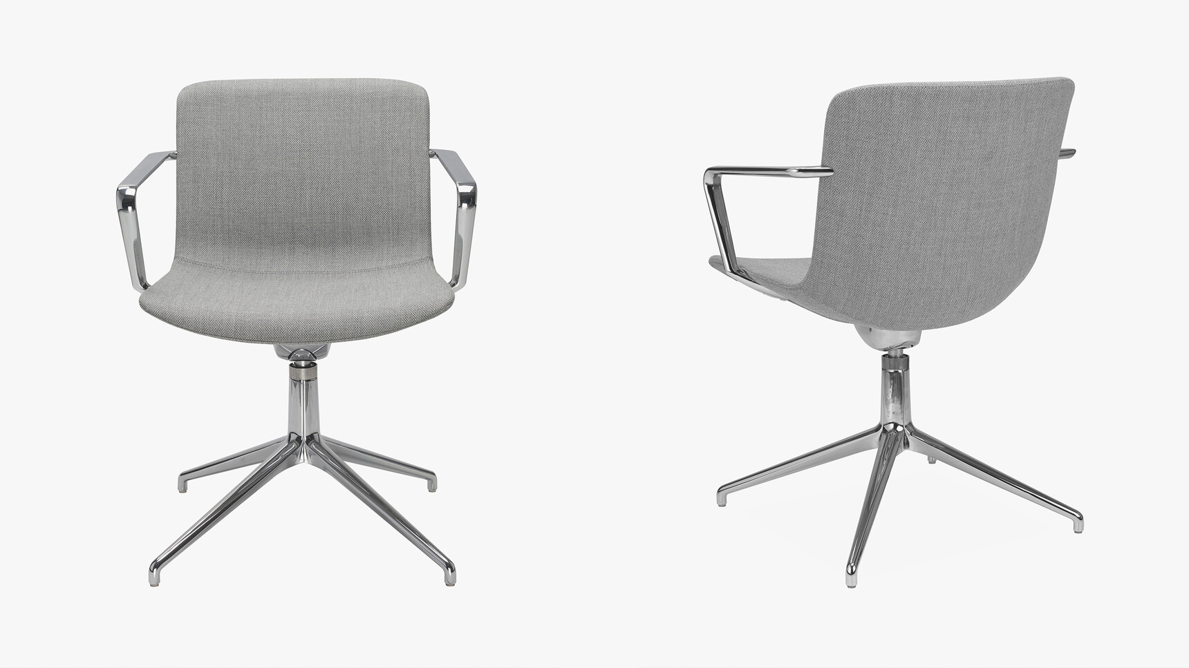 Sitland Milos Executive Meeting Chair With Grey Fabric Family Image On White Background