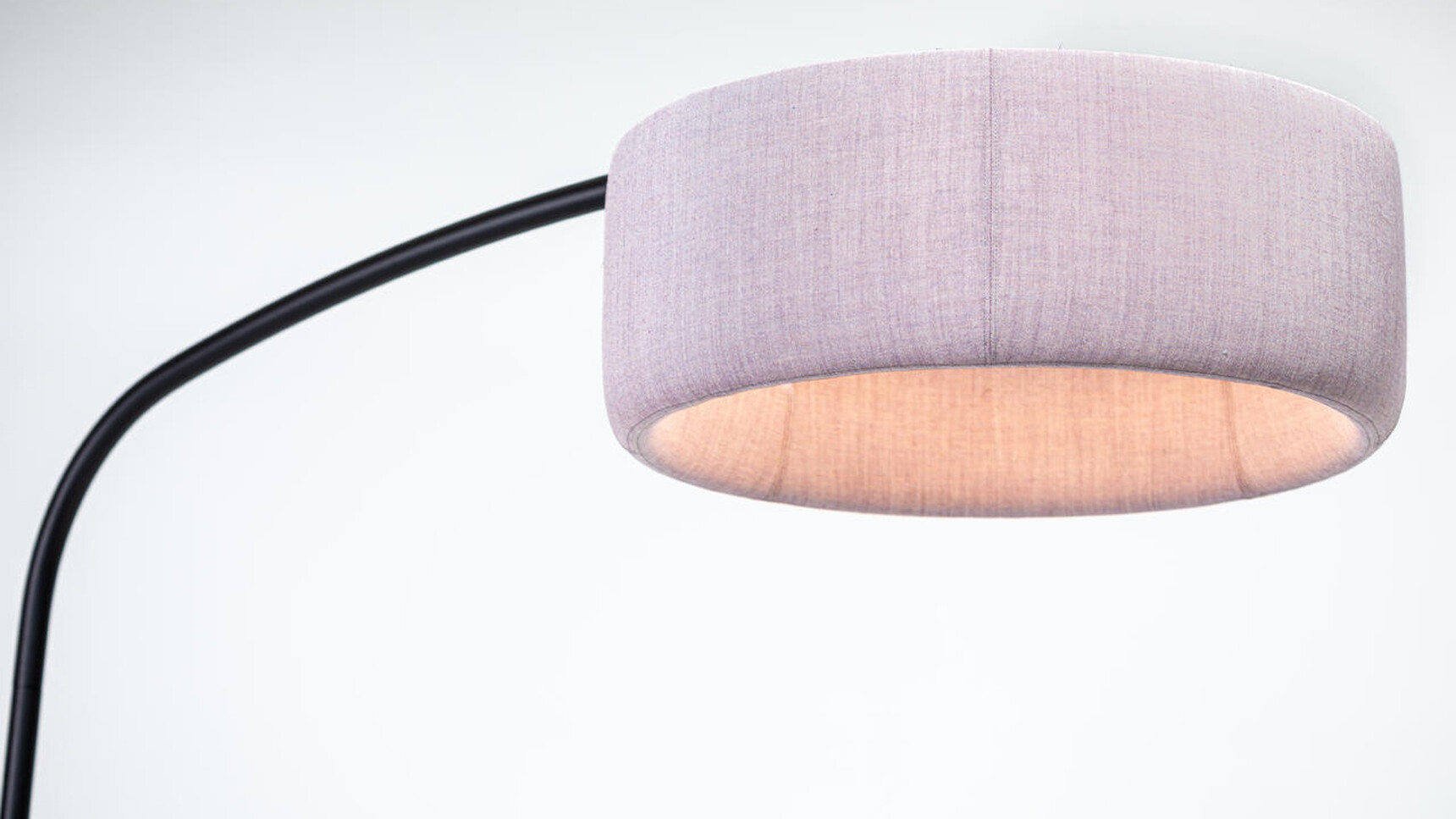 Buzzi Space BuzziJet Standing Floor Lamp With Light Purple Upholstery Detail Image Of The Lamp