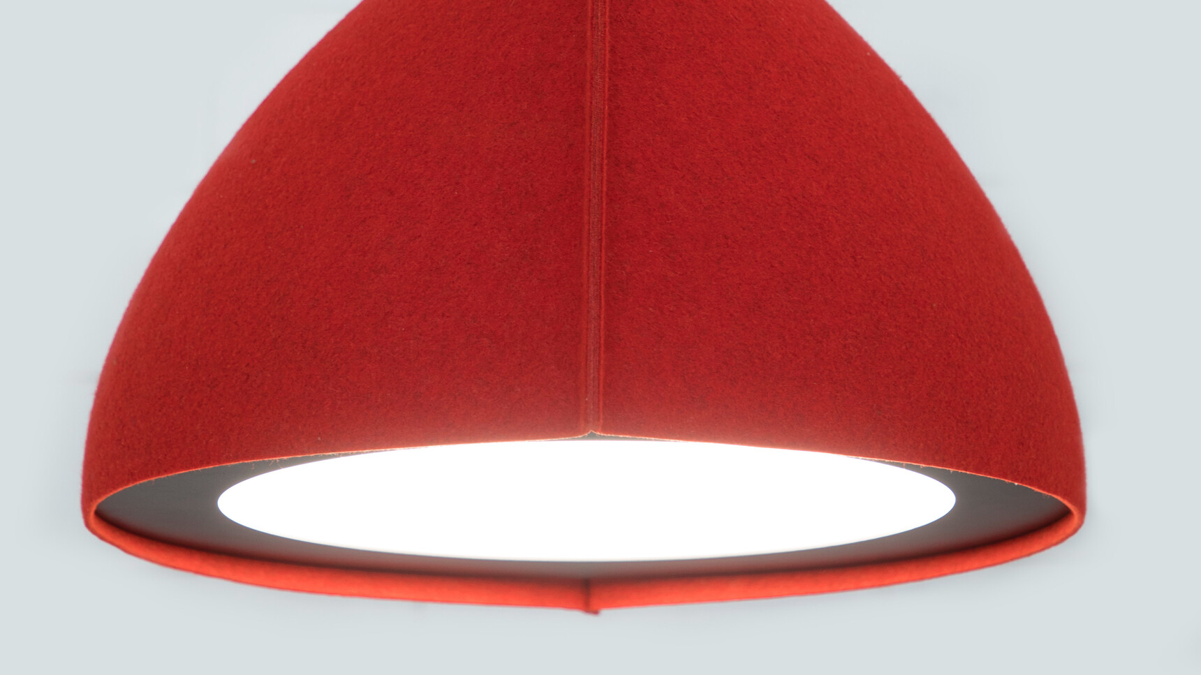 Buzzi Space BuzziBell LED Light With Red Buzzi Fabric Detail Image Of Light