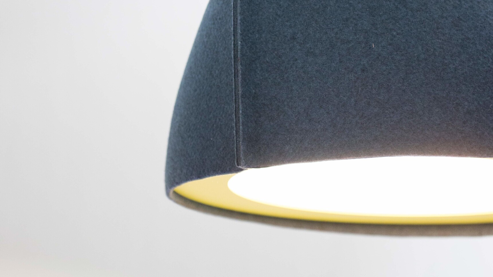 Buzzi Space BuzziBell LED Light With Blue BuzziFelt Upholstery Detail Image