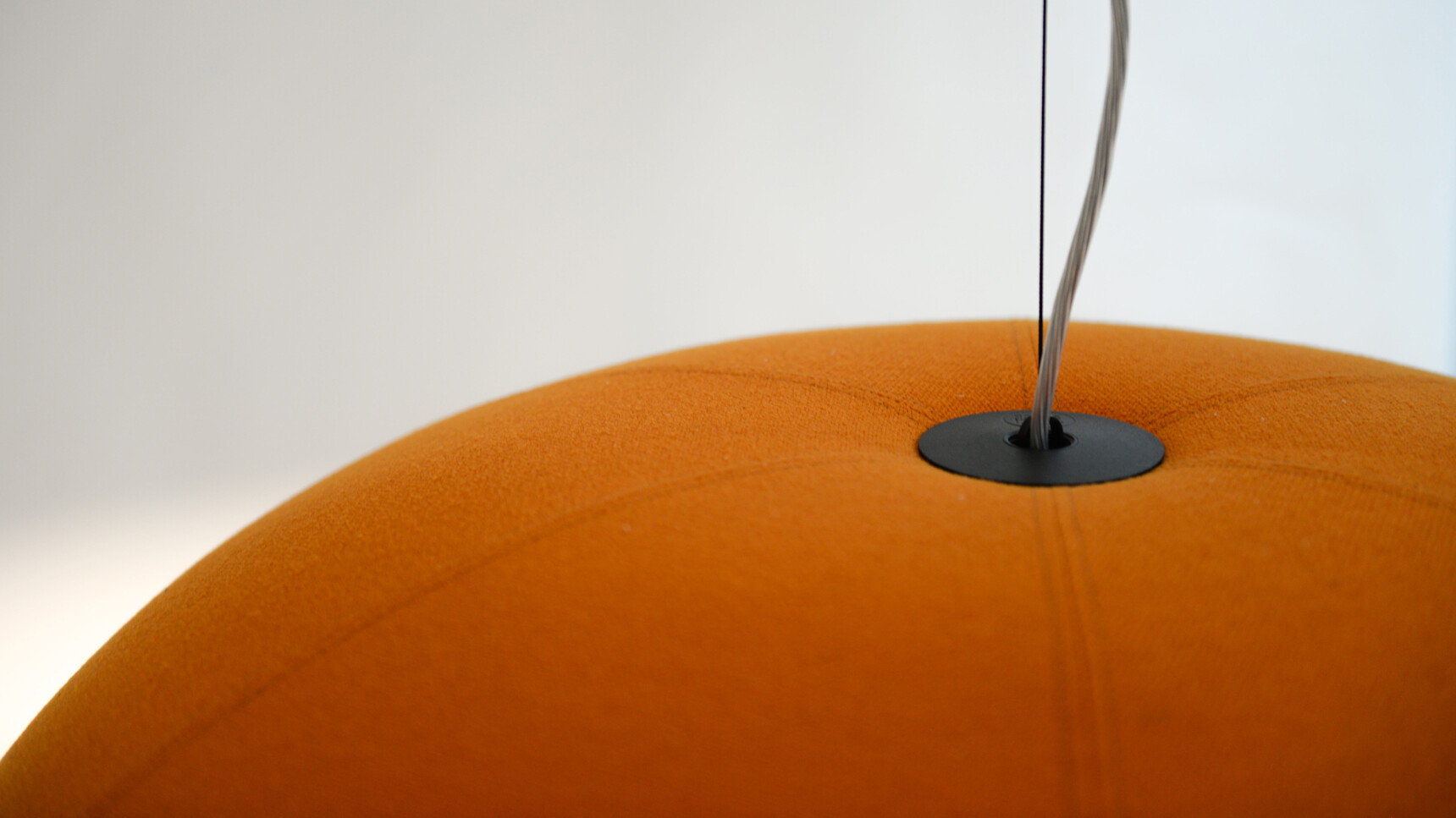 Buzzi Space BuzziDome LED Light With Dark Orange Upholstery Detail Image