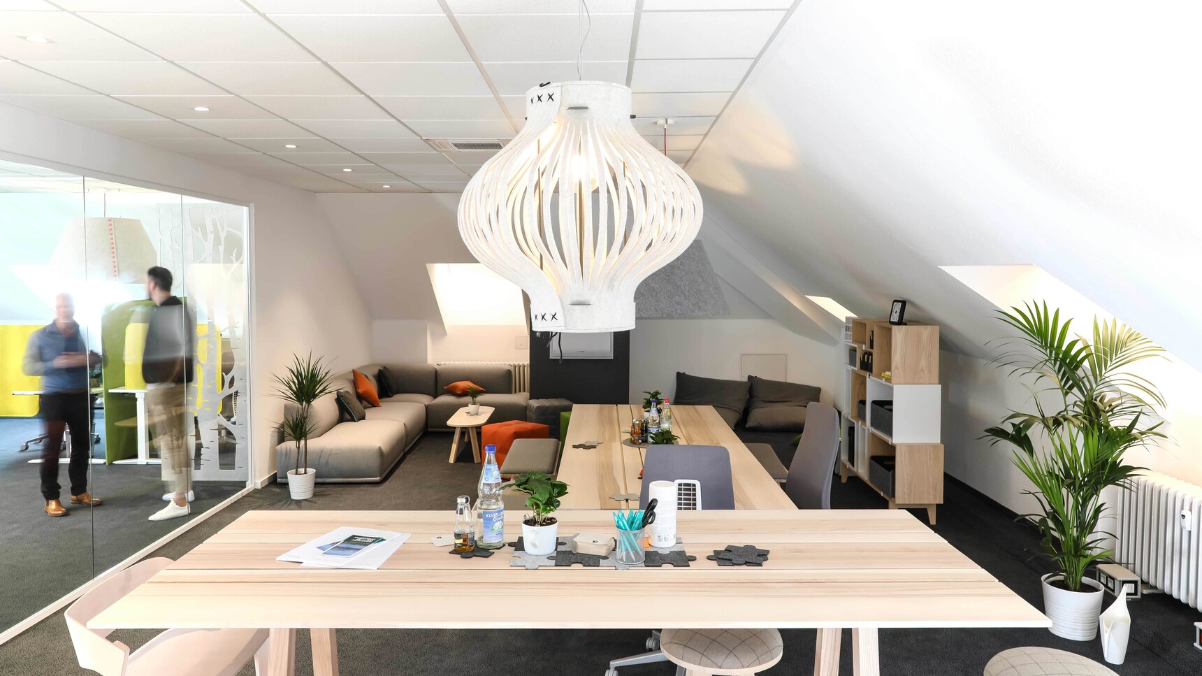 Buzzi Space BuzziLight Mono In White Upholstery In Office Environment