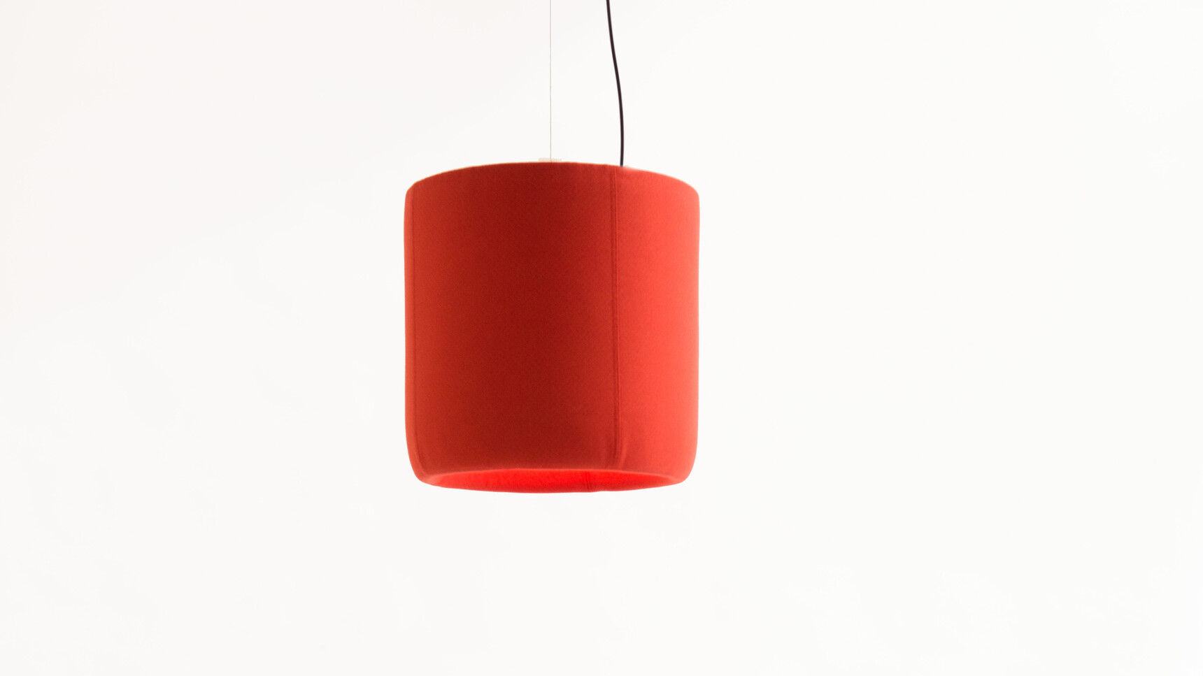 Buzzi Space BuzziProp LED Light With Red Fabric Upholstery Family Image On White Background