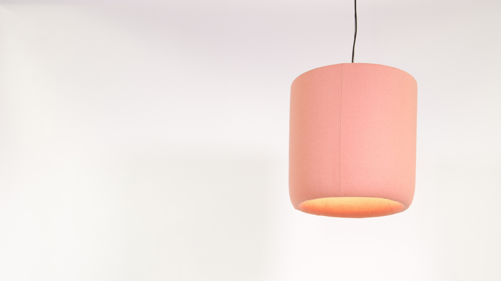 Buzzi Space BuzziProp LED Light With Pink Upholstery Detail Image On White Background