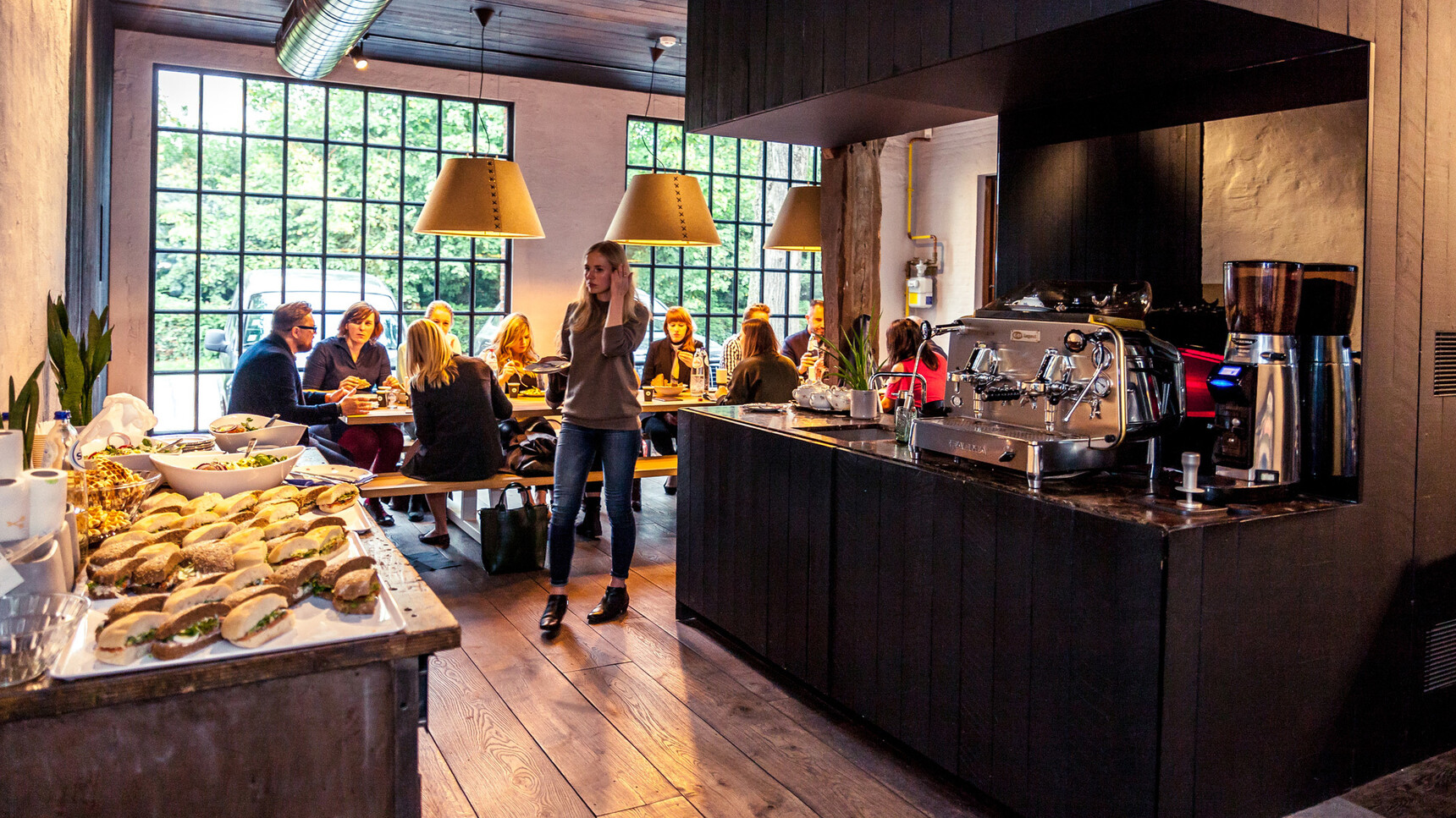 Buzzi Space BuzziShade Pendant LED Lights In Dining Area