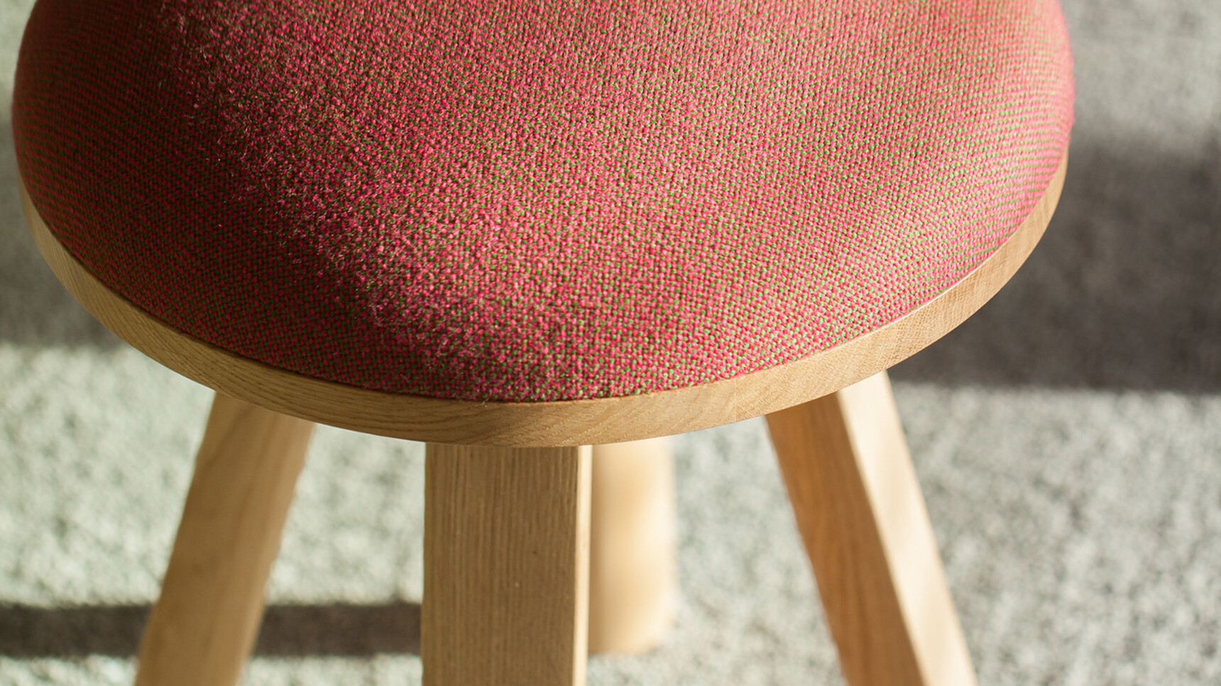 Buzzi Space BuzziMilk Stool With Wood Finish Detail Image