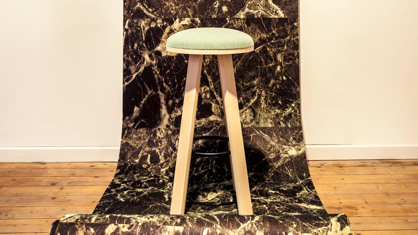 Buzzi Space BuzziMilk Bar Stool With White Finish Detail Image