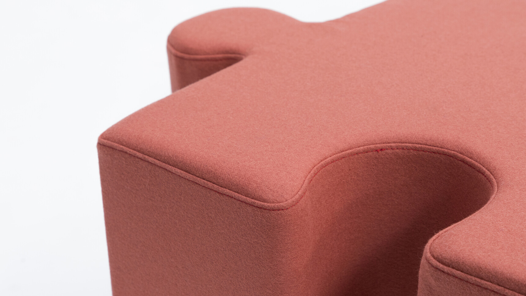 Buzzi Space BuzziPuzzle High Acoustic Element In Orange Upholstery Detail Image