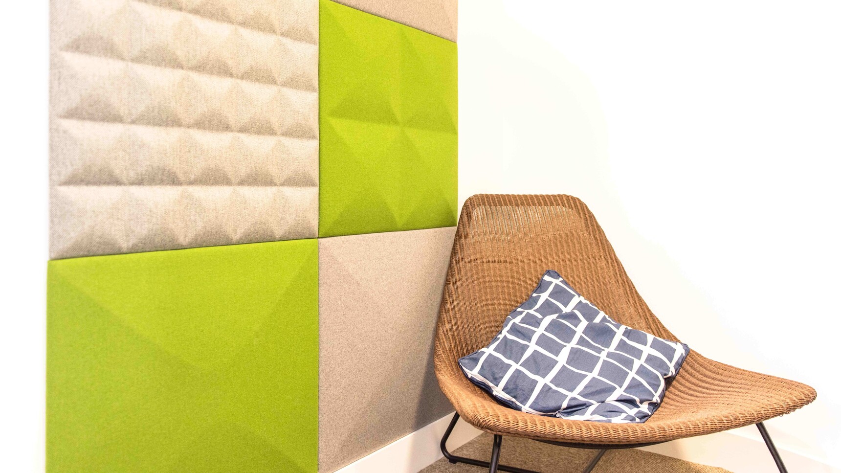 Buzzi Space BuzziTiles In Grey And Green Upholstery Detail Image