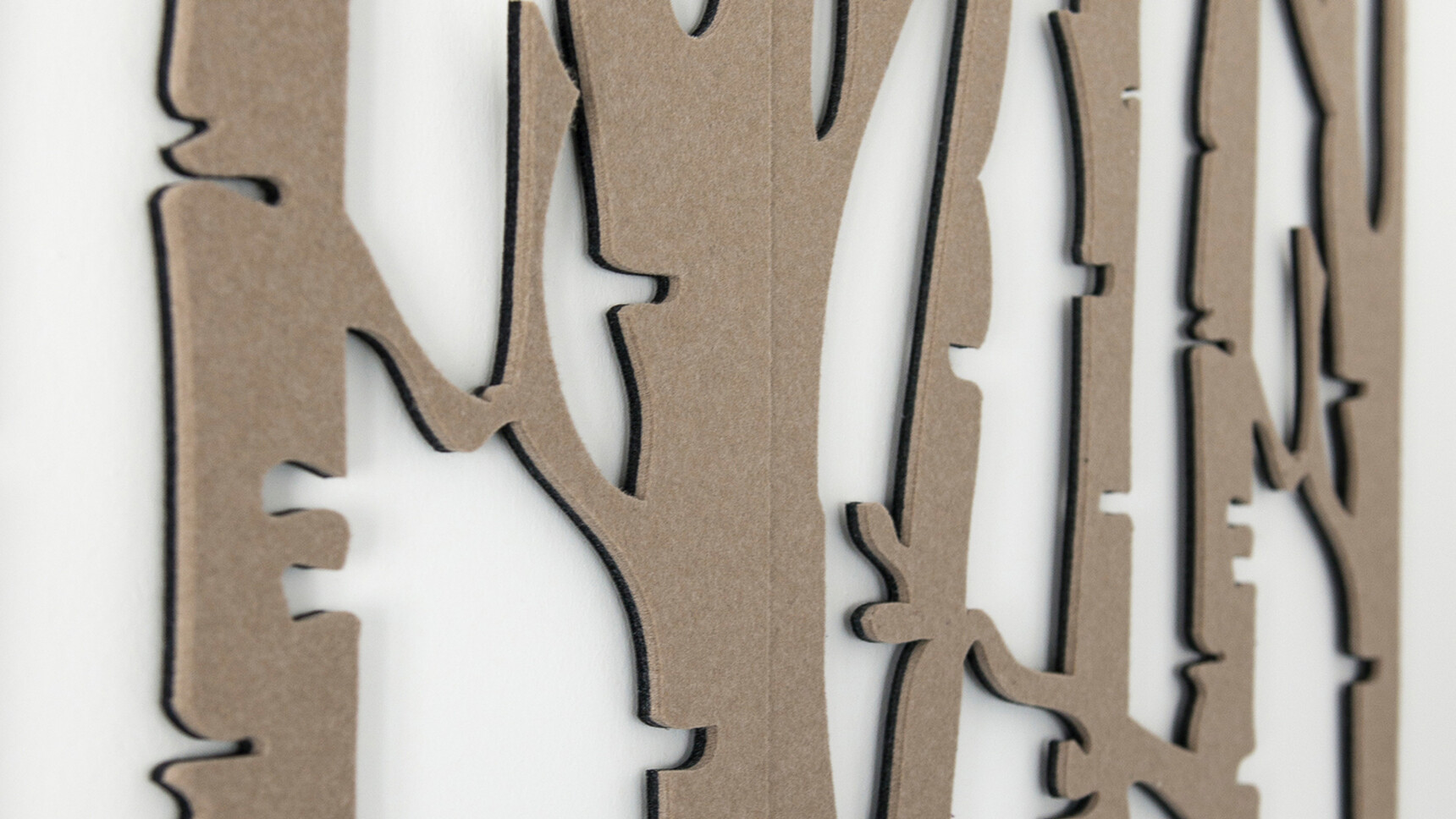 Buzzi Space BuzziFalls Office Divider Birch Design In Grey Finish Detail Image