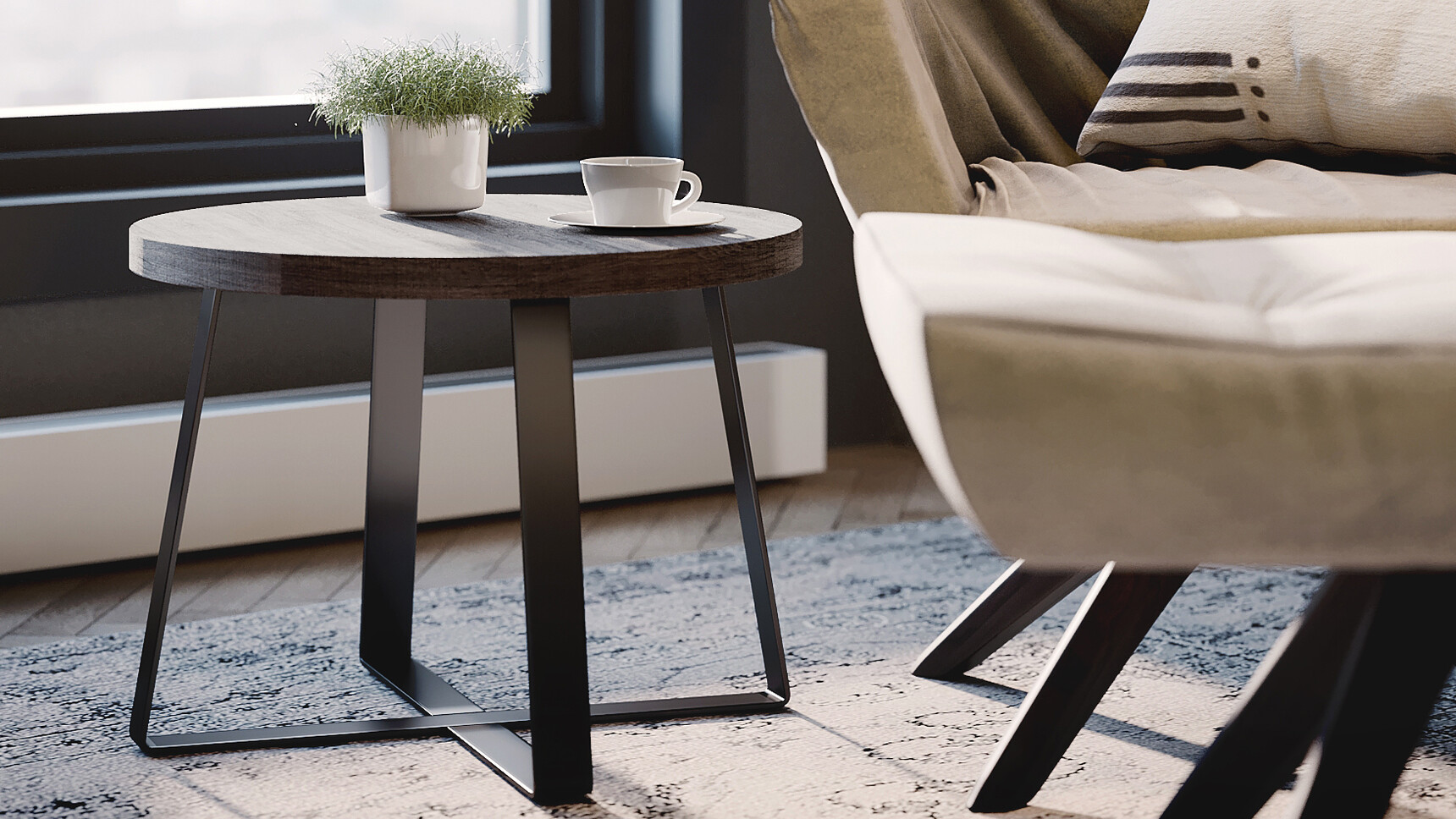 Connection Aviary Side Table Family Image In Home Environment