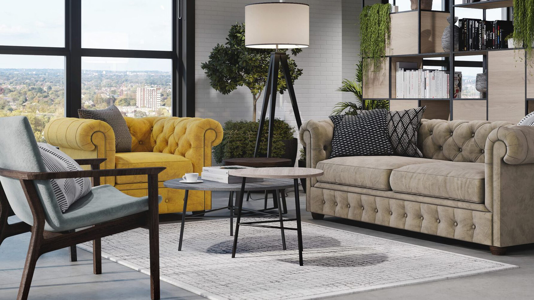 Connection Bloomsbury Armchair With Yellow Upholstery Family Image With Other Bloomsbury Sofas
