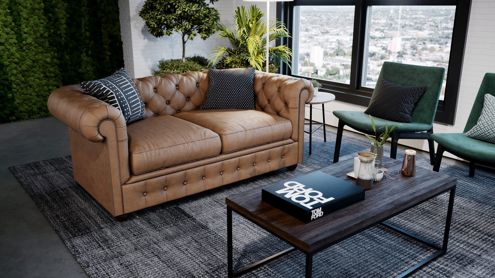 Connection Bloomsbury Two Seater Sofa With Leather Upholstery With Swoosh Chairs Family Image