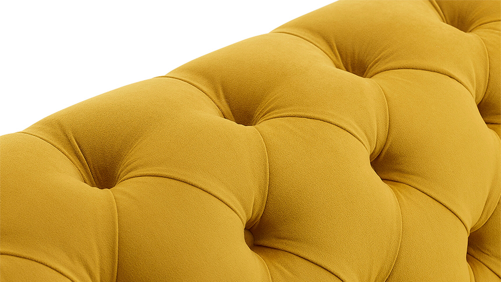 Connection Bloomsbury Three Seater Sofa With Yellow Upholstery Detail Image Of The Back