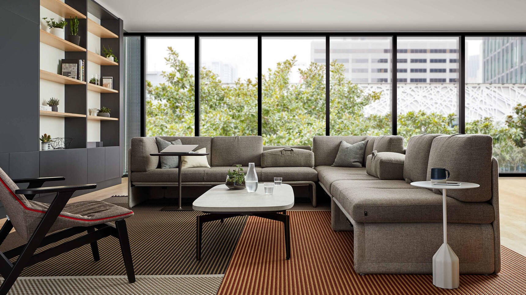 Coalesse Lagunitas Personal Table At Lagunitas Lounge System Environmental Image