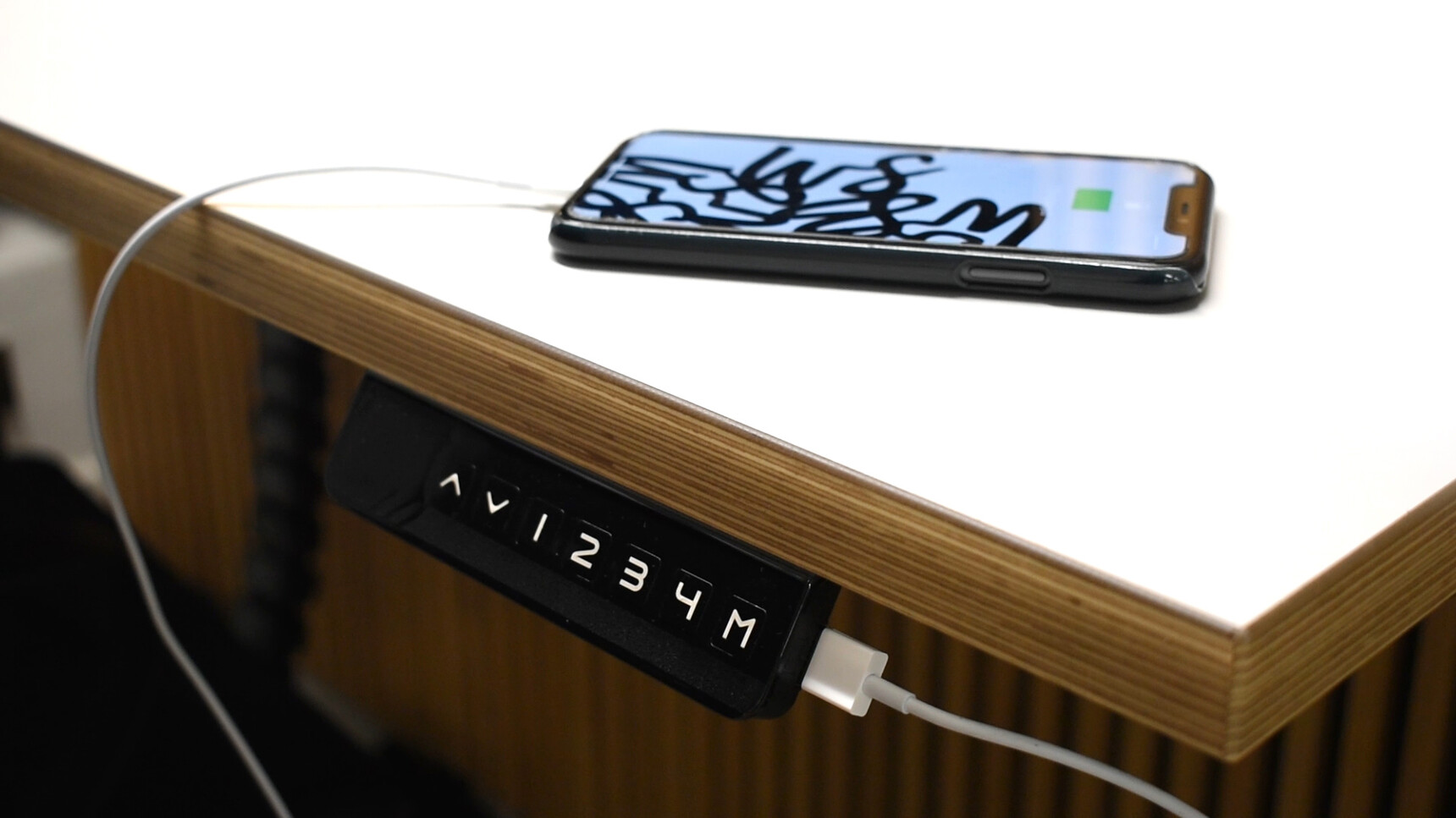 Workstories Sit-Stand Solo Height Adjustable Desk With Ply Edge Detail Image