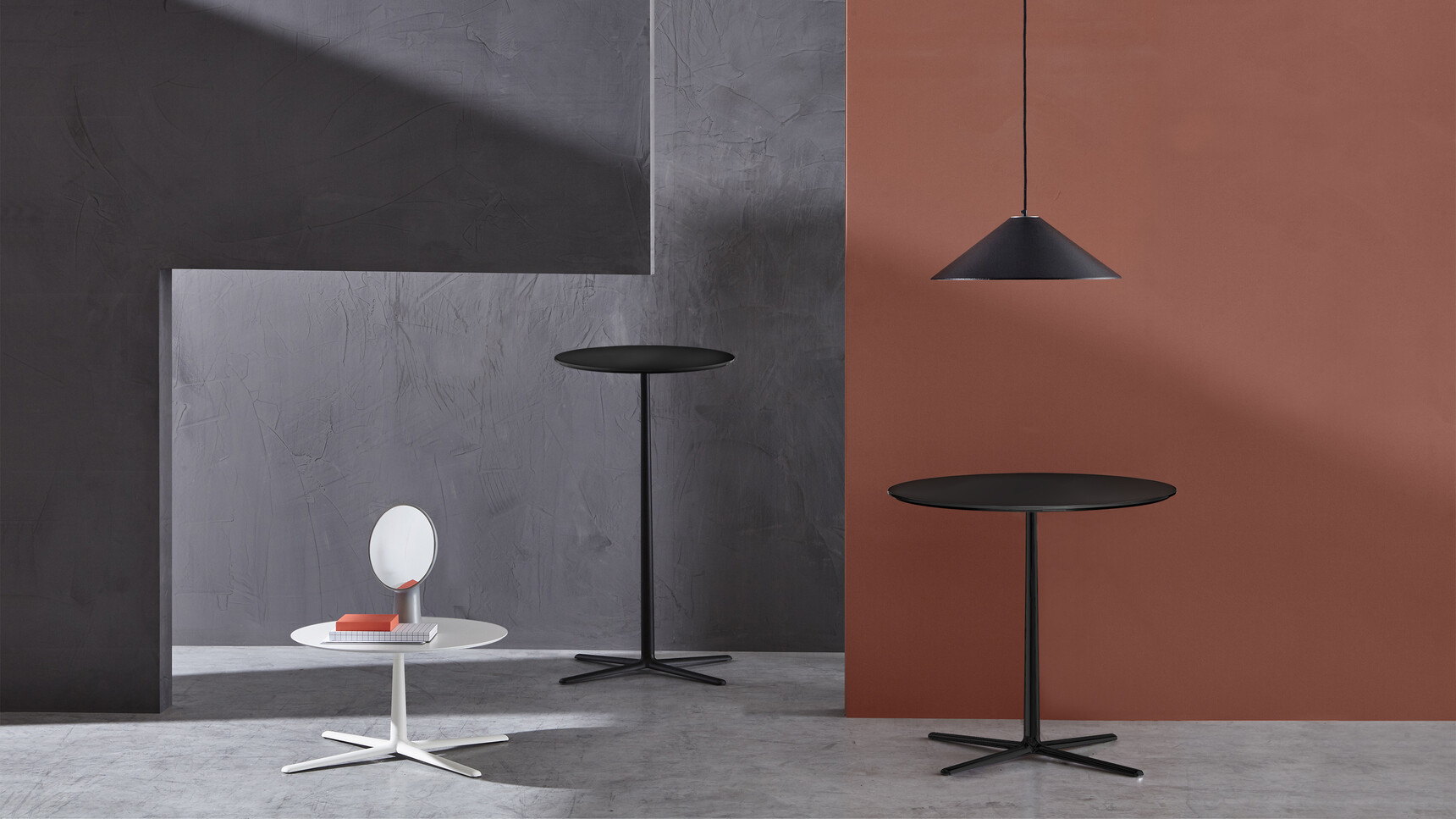 Sitland Tab Coffee Table With White And Black Finish Family Image