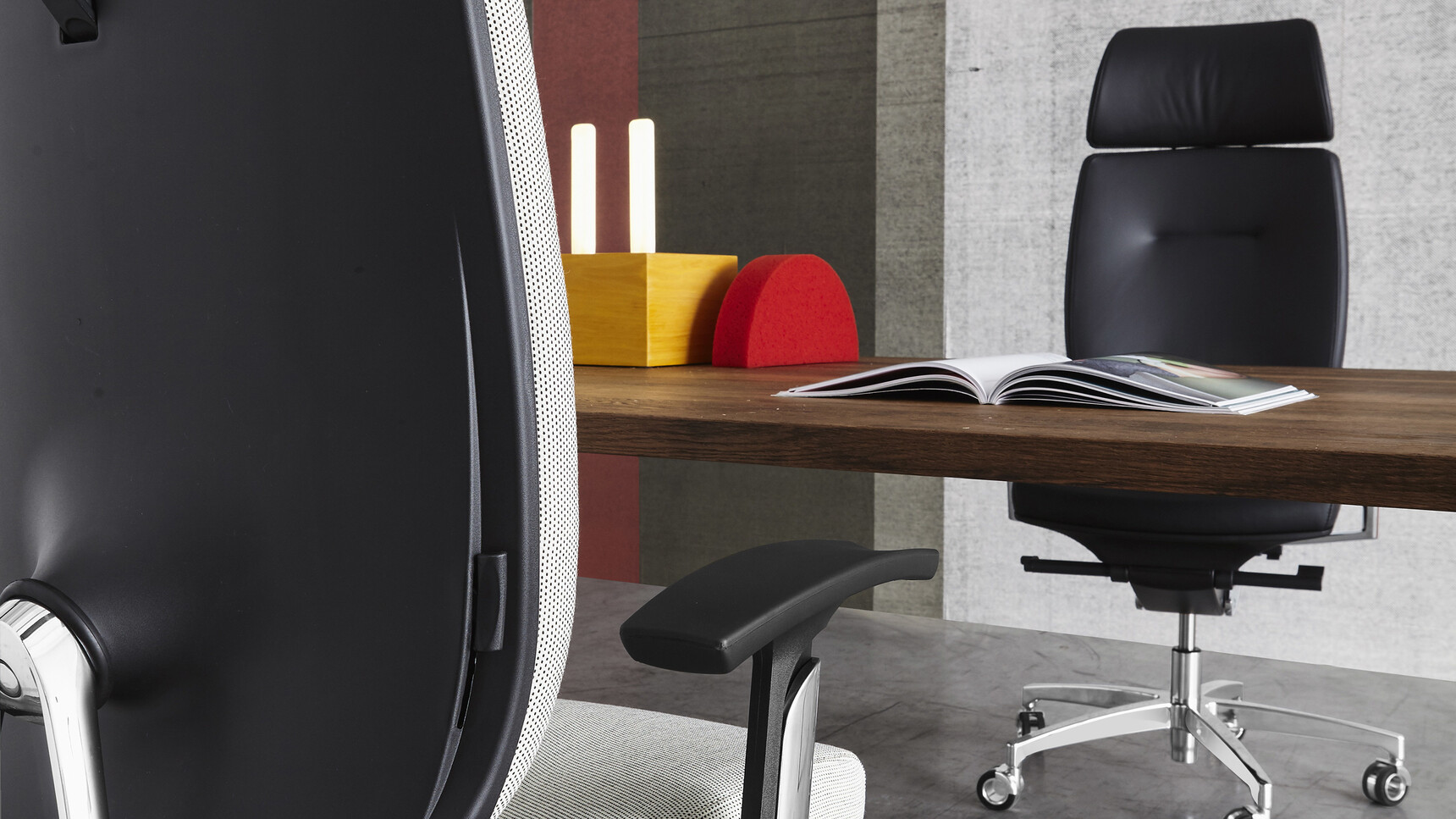 Three Sitland Spirit Office Chairs In Office Setting Detail Image