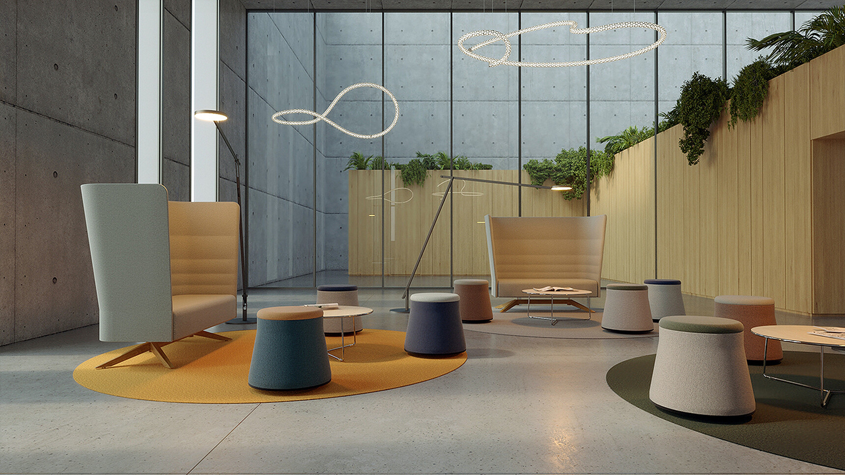 Sitland Joy Pouffe Family Image