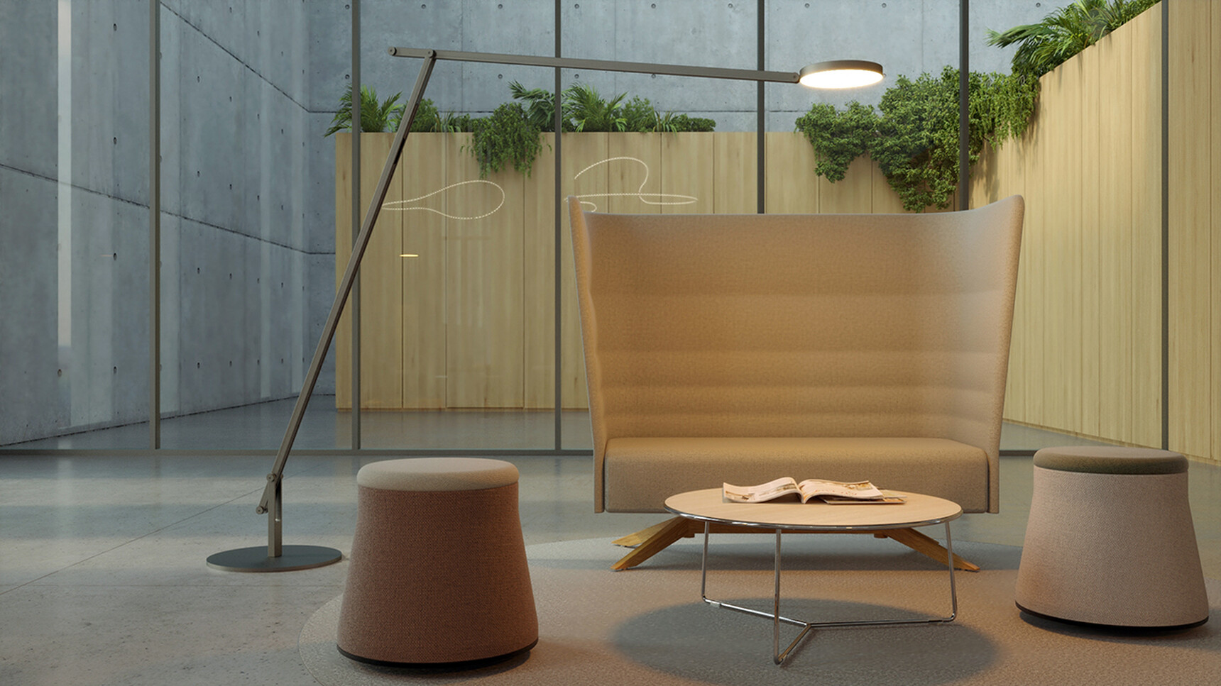 Sitland Joy Pouffe With Cell Family Image