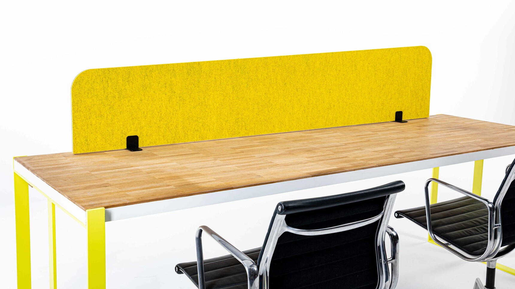 Buzzi Space BuzziTripl Desk Acoustic Partition Yellow Upholstery Family Image