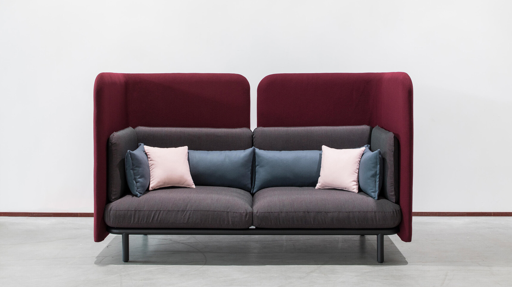 Buzzi Space BuzziSpark Acoustic Lounge Sofa AG112 Medium Shield Red Upholstery Family Image