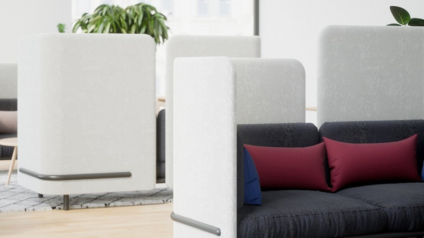 Buzzi Space BuzziSpark Acoustic Lounge Sofa AG112s White Upholstery Family Image