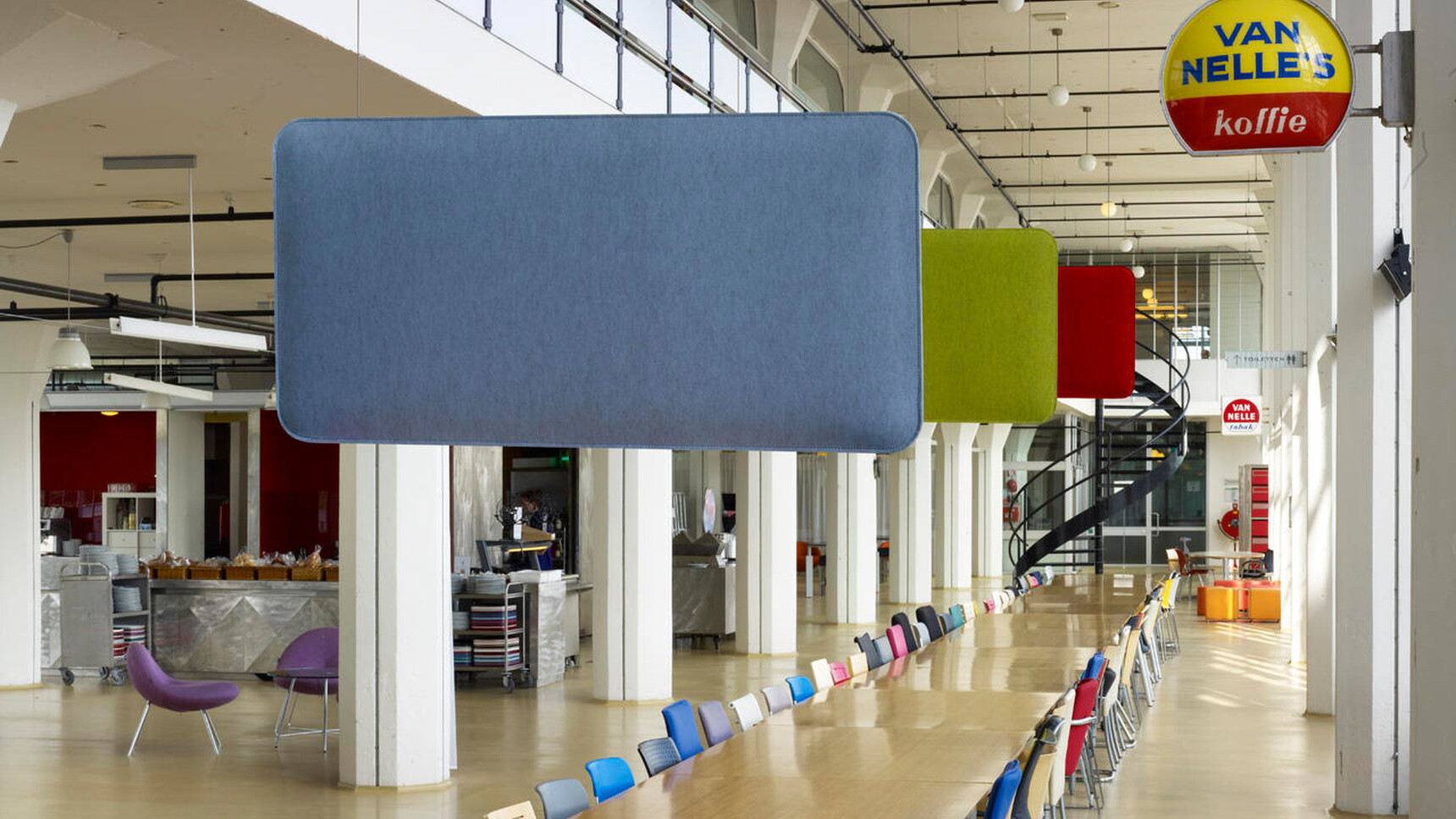 Buzzi Space BuzziLoose Acoustic Hanging Panel Flat In Office Environment