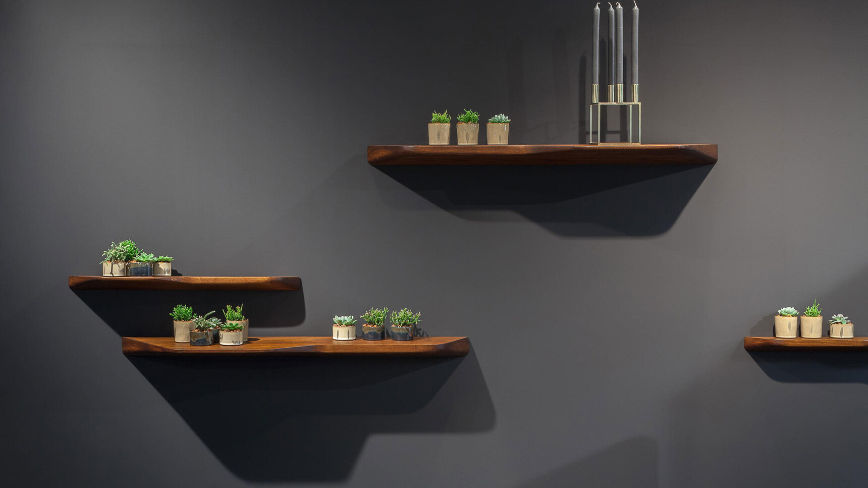 Buzzi Space BuzziPlank Multipurpose Shelf Family Image With Plants