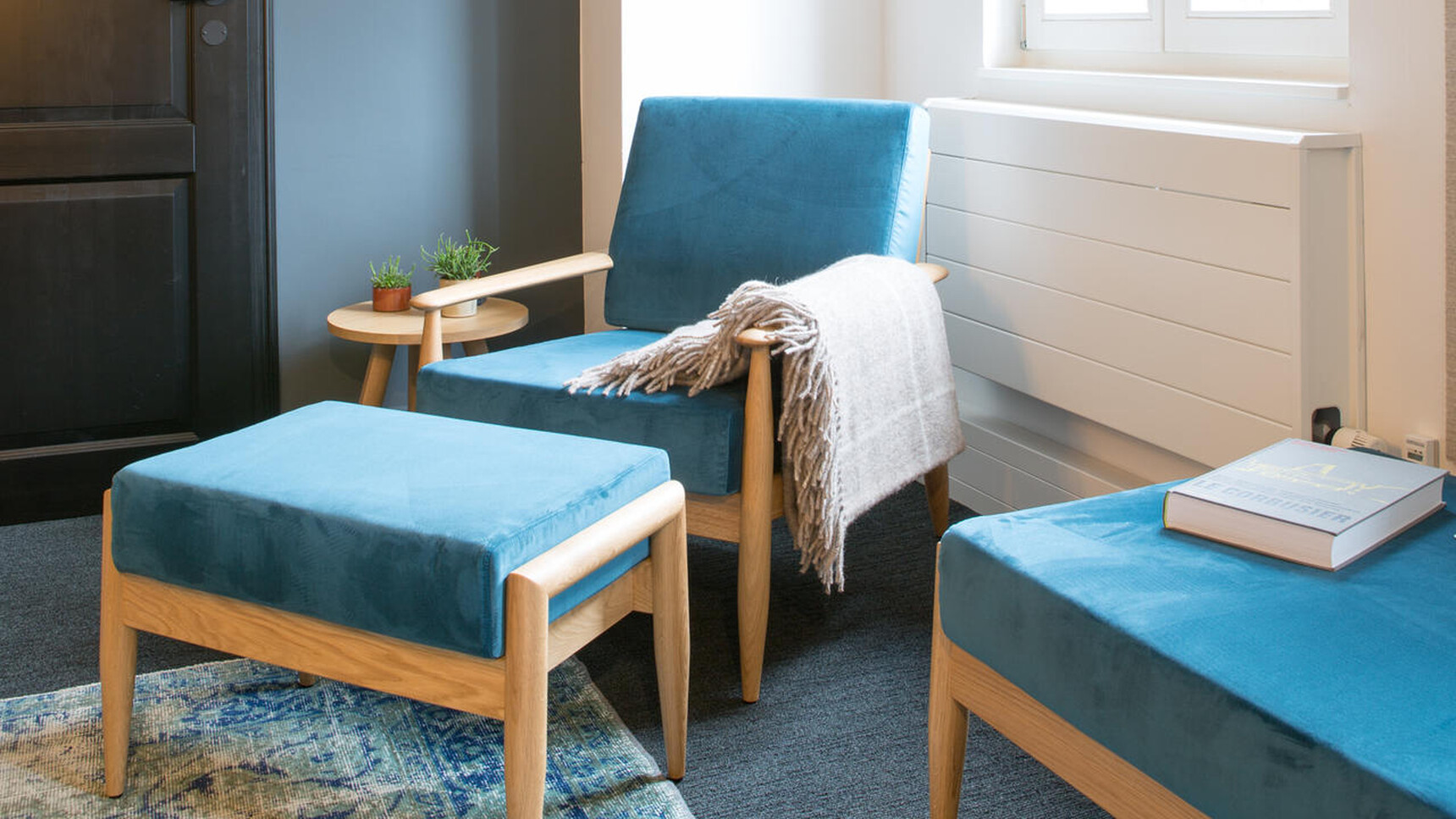 Buzzi Space BuzziNordic ST111 Armchair Blue Upholstery Family Image