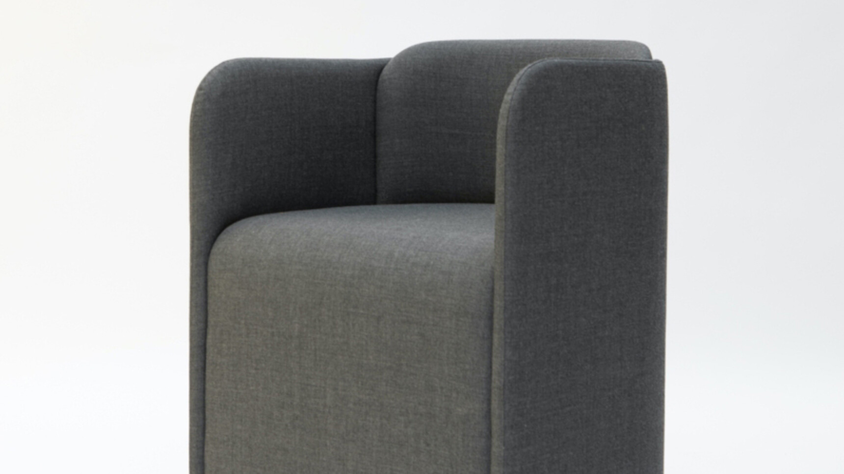 Buzzi Space BuzziDee Plus Meeting Chair In Dark Grey Upholstery Detail Image