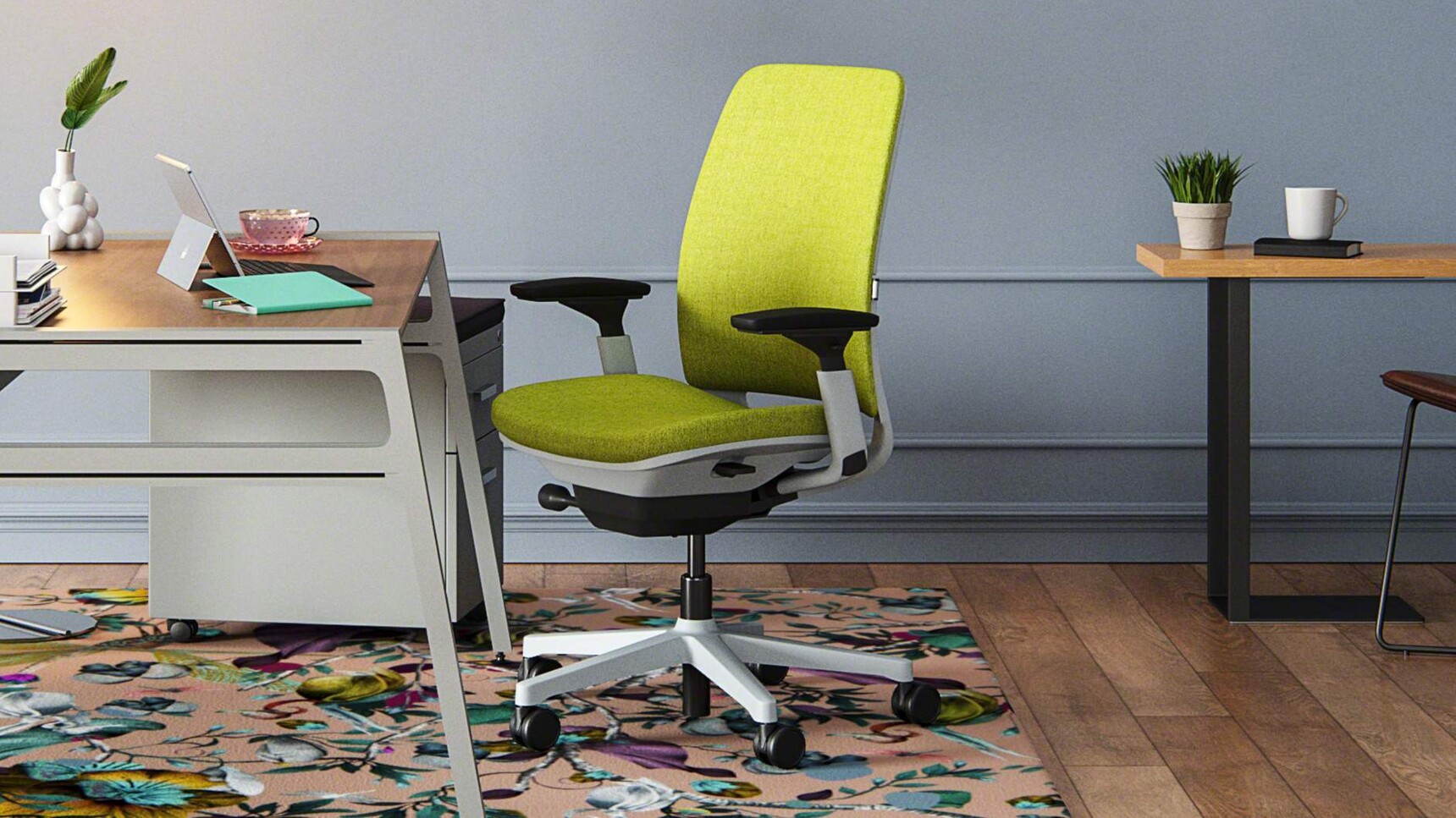 Steelcase Amia Office Task Chair At Desk In Home Setting