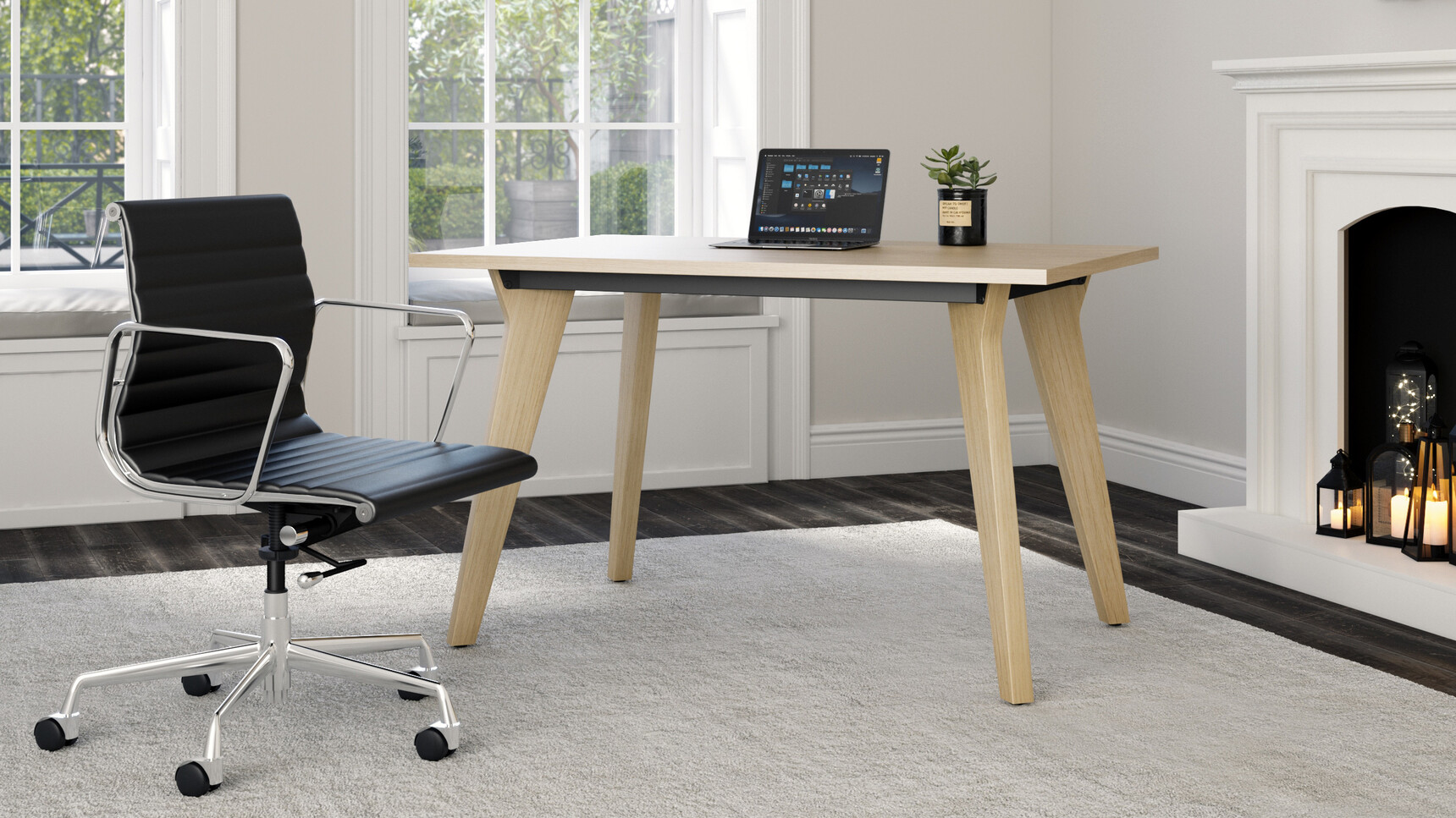 Elite Office Furniture Lux Rectangular Desk With Enna Chair Family Image