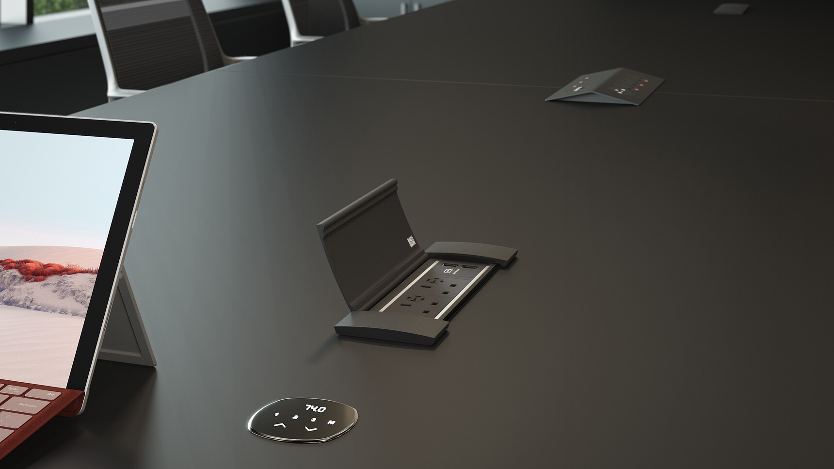 Elite Office Furniture Progress Plus Electric Height Adjustable Rectangular Conference Table Detail Image