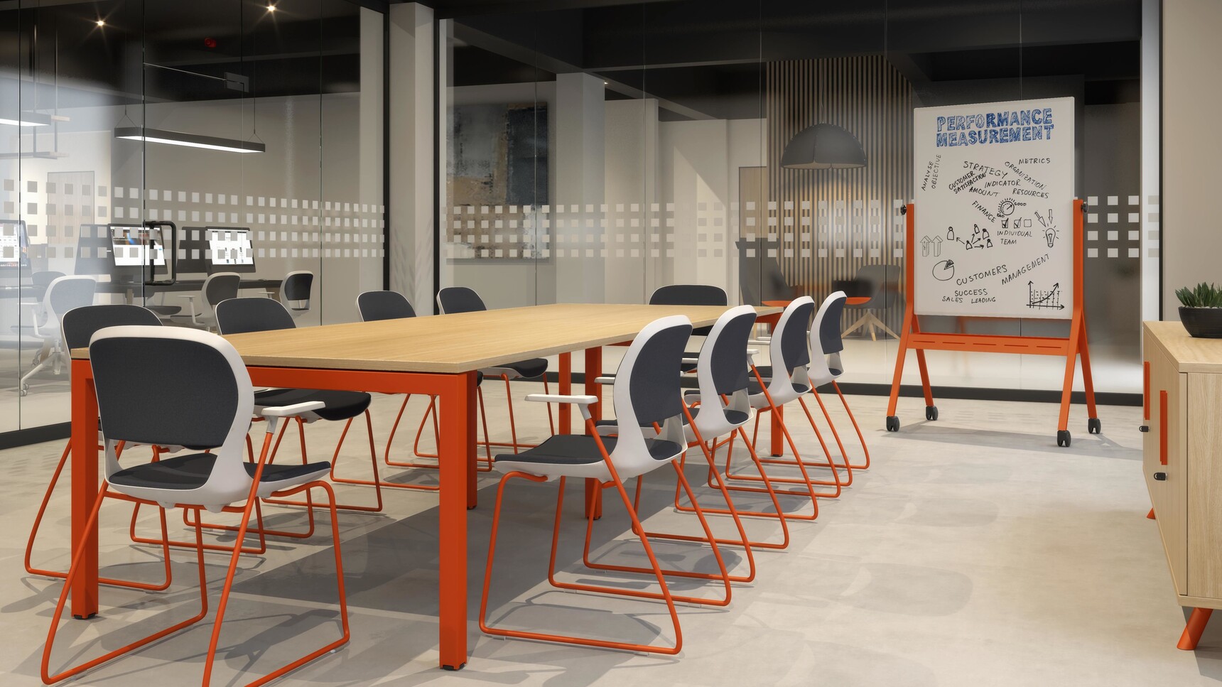 Elite Office Furniture Mobile Portrait Whiteboard Unit Family Image