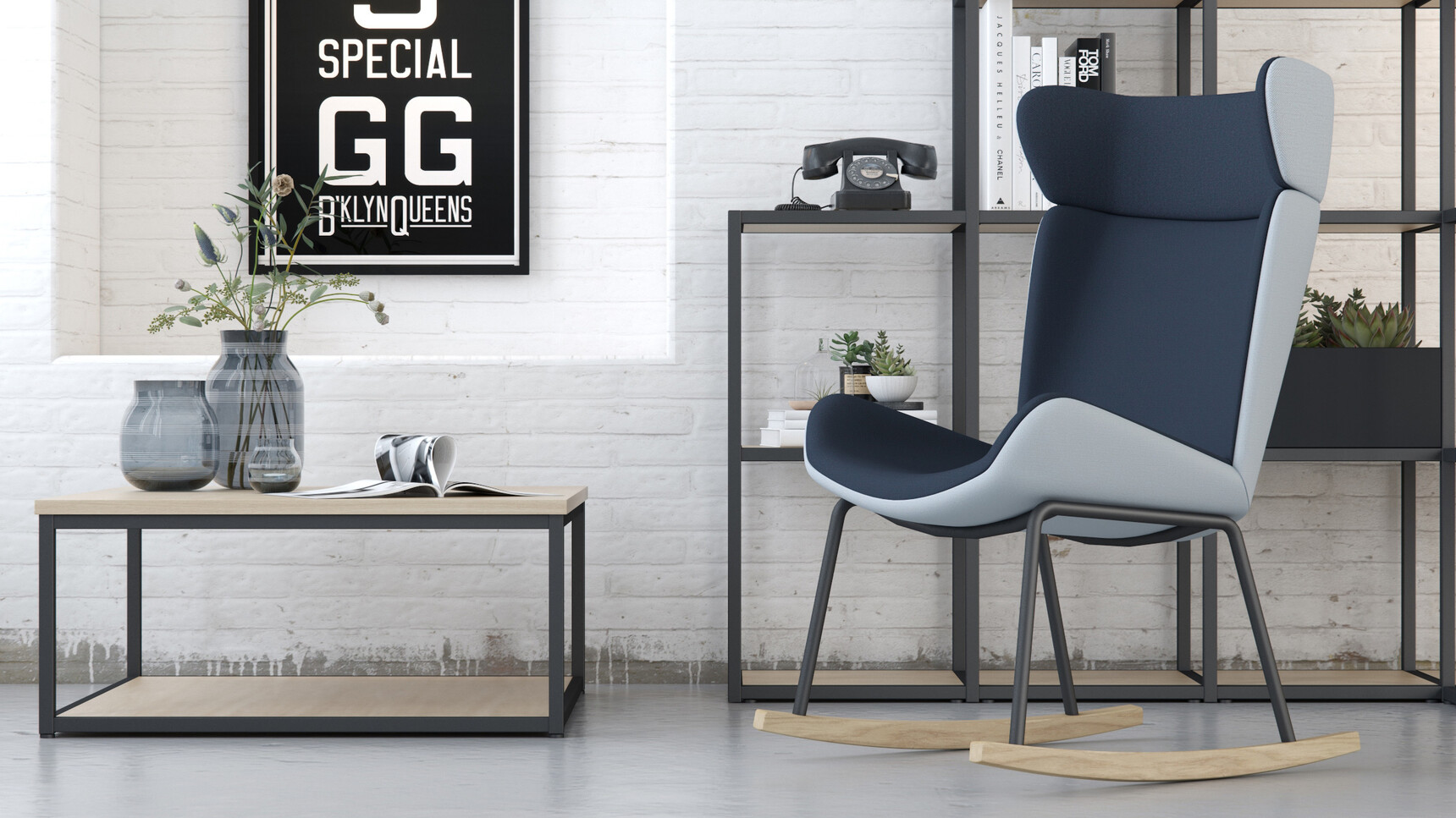 Elite Office Furniture Cubeform Rectangular Coffee Table With Base Panel Family Image