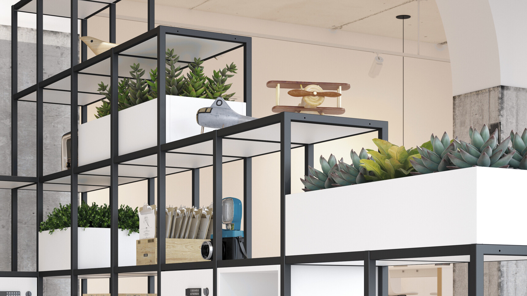 Elite Office Furniture Cubeform Red Black Family Image