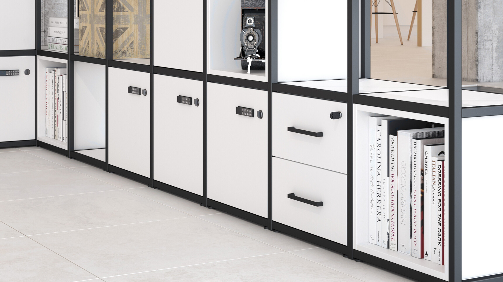 Elite Office Furniture Cubeform White Finish In Office Environment