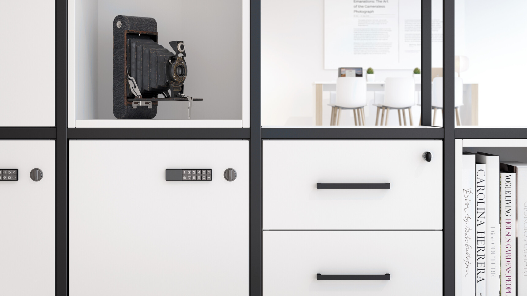 Elite Office Furniture Cubeform White Finish Detail Image