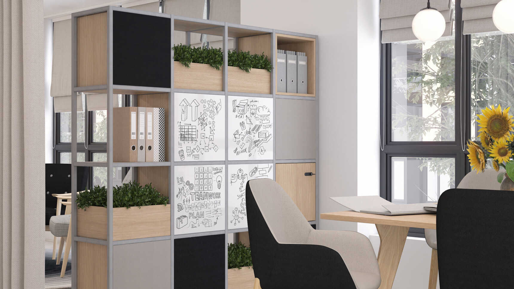 Elite Office Furniture Cubeform With Grey Frame Family Image