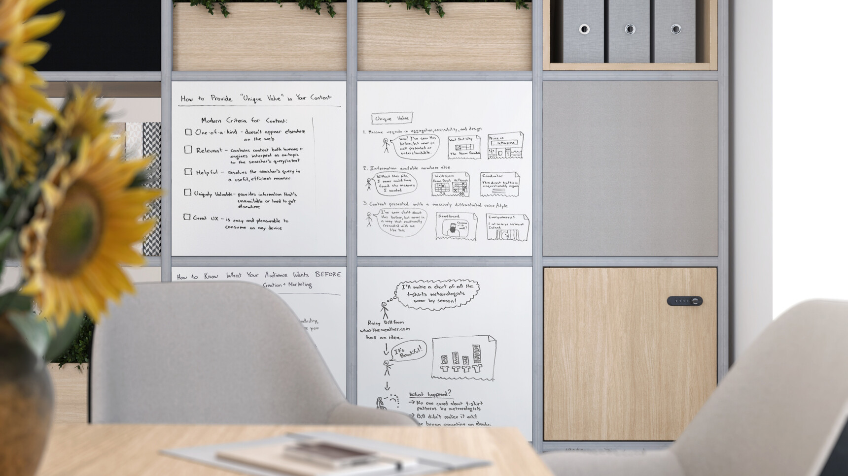 Elite Office Furniture Cubeform Grey Frame With Single Door Boxes Detail Image